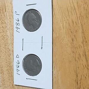 1986 D and P Coins